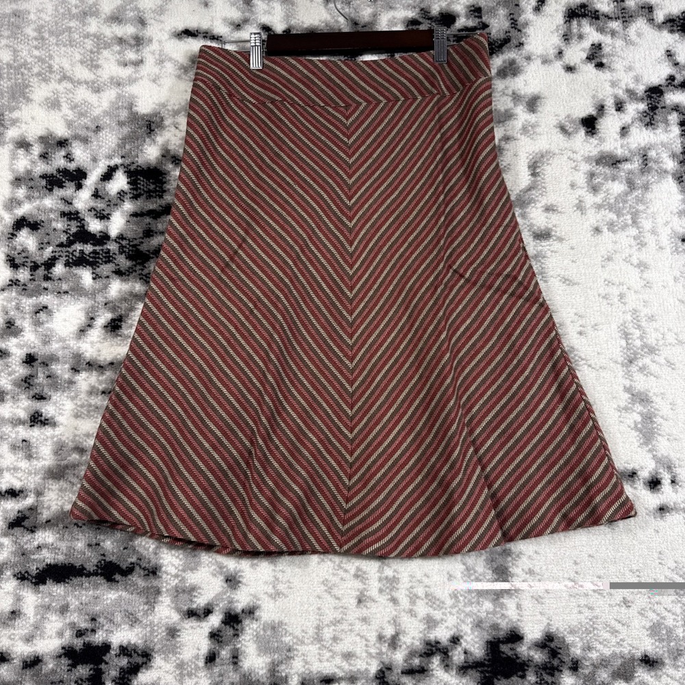 Hazan Skirt Womens Size 12 Acrylic Fit Flare A‎ Line Chevron Hippie